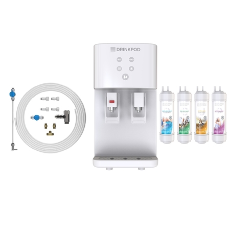 Drinkpod 2000 Series Countertop Bottleless Water Dispenser. Multi Stage Purification, White DP2000